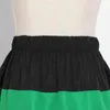 Patchwork Skirt For Women High Waist Pocket Plus Size Hit Color Mini Skirts Female Summer Fashion Style 210521