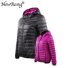 Bang Duck Coats Dames Feather Hooded Ultra Light Down Jacket met Carry Bag Travel Double Side Reversible Jacks Plus Size 210923