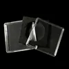 Cápsulas quadradas de plástico Capsules Recipiente Coin Transparente Gaine Pequena Caixas de Coleção Redonda Moeda Display LX3328