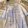 Harajuku söt björn Tshirt Streetwear Sommar Oversize T Shirt Kvinnor Kortärmad Top Kvinna Tee Hip Hop Tie Dyed Tshirts 210720