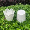 D10XH10cm White Vase Mini Bloem Planter voor bruiloft Tafel Centrepieces Home Decor Hollowed Design Groothandel