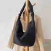 Sacos de ombro Outono inverno corssbody para mulheres grande capacidade de capacidade zíper moda selvagem feminino design de algodão viagem