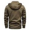 Militärjacke Männer Hoode Fleece Frühling Herbst Baumwolle Windjacke Pilot Mantel Armee Männer Bomber Jacken Fracht Flugjacke Männlich 210927