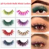 Kleurrijke 5D Mink Eyelashes 15mm 20mm Oog Make-up valse wimpers Zachte natuurlijke dikke valse wimpers wimpers verlenging schoonheid gereedschap 32 stijlen DHL gratis