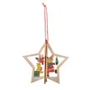 2021 novas decorações de Natal pingentes de árvore corte de madeira santa claus snow stars anel sinos deer coração delicado festival presente árvores ornamentos