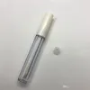 Bouteilles de brillant à lèvres vides et transparentes givrées de 2.5ML, conteneurs, couvercle de Tube, couvercles de baume, pointe de brosse applicateur, baguette, bouchons en caoutchouc