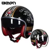 BEON tienda oficial beon B-108A 3/4 Casco retro de cara abierta Casque Moto visage ouvert Vintage motocicleta Casco Capacete Scooter