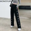 Białe spodnie dresowe dla kobiet Jesień Baggy Fashion Oversize Sports Spodnie Balck Spodnie Kobiet Joggers Streetwear 210925