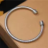 Bangle Zilver Gesneden HET HART VAN PRAJNA PARAMITA SUTRA Voor Mannen Vrouwen Om Mani Padme Hum BraceletBangle Sieraden Melv22