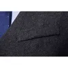 Gilet da uomo in tweed a spina di pesce grigio Gilet di marca slim fit senza maniche Gilet da uomo vintage da uomo britannico 210522