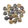 Whole Pendants 20 mm Natural Red Leopard Stone Picture Picasso Heart Charm DIY Making Earrings 50 pcs a lot