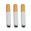 Cigarette Shaped Tobacco Smoking Pipe 78mm&55mm Length 100 Pcs/lot Aluminium Alloy Colorful Portable Mini Hand Snuff Tube One Hitter Bat VS Dab Rig Glass Bong