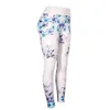 Pantaloni da yoga stampati a farfalla Leggings da yoga a vita alta Sport Donna Fitness Pantaloni da donna Fiori Lettere Collant bianchi Pantaloni H1221