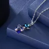Hängsmycke Halsband Dekorativ Stilig Faux Crystal Blue Necklace Lätt Star för Cocktail Party