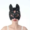 Toys sexy máscara sexual máscara máscara de festa do cosplay punk slave adereços de couro pu máscara bdsm bondage máscara adulta máscara brinquedos sexuais para mulheres6173145