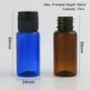 50 x Flip Top Cap Refillable Plastic Clear Amber White Blue Bottle 15 ml Small Sample Bottles Makeup Liquid Cosmetic Container5932030