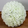 50 cm巨乳白美人の美しい人工的な暗号化ローズシルクの花が結婚式のパーティーセンターピースの装飾のためのボールをキス