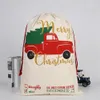 Christmas Santa Sacks Canvas Sacs de coton Grands sacs-cadeaux lourds Sacs de festival personnalisés Décoration de Noël Décoration Sea Del5557969