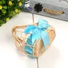 20pcs Mini Rattan Baby Cradle Candy Box Regali per gli ospiti Bomboniere Scatole per bambini Souvenir Gender Reveal Baby Shower 210724