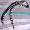 Hochwertige Herren-Halskette aus poliertem Edelstahl, 2036 Zoll lang, Karabinerverschluss, 10 mm, runde Perlenkette N590