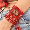 Rttooas Turco Fortunato Per Le Donne Pulseras Mujer Moda 2020 Rosso Evil Eye Braccialetti con ciondoli Rivetto Gioielli