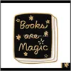 더 읽기 에나멜 독서 독서 마법 책 배지 브로치 옷깃 데님 청바지 셔츠 가방 핀 만화 보석 선물을위한 OAF3U 6WVLB