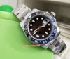 2 스타일 최고 품질 BP 메이커 시계 2813 무브먼트 40mm GMT 116710 116710LN 스테인레스 세라믹 기계식 자동 남성 발광 시계 남성 손목 시계