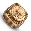 Mode 316L roestvrij stalen ring 18K goud antieke zilveren pijp rook fietser schedel ringen cool heren clown ringen sieraden voor mannen