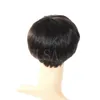 African AmericanWigs Real Human Hair Pixie Cut ShortWig For Black Women Adjustable Size HairHuman Short BlackWigs1654591