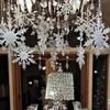 12pcs a lot Acrylic Snowflake for Christmas el Mall Charm Ornaments Pendant Wedding Window Decoration