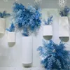 White Wedding Decoration Paper Folding Cylinder Pedestal Rack Pillars For Party Backdrops Walkway Cake Table Stand Columns 4Pcs