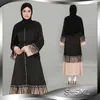 Этническая одежда Мусульманское платье Женщины кардиган на молнии