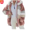 Femmes manteau en fausse fourrure printemps et automne grande taille Long ours chaud épaississement polaire en peluche manteau en peluche