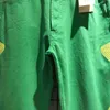 Hip Hop Çok Cep Kapital Kargo Pantolon Erkek Kadınlar En Kaliteli Kemik Nakış Kapital Pantolon Sokak Giyim Gevşek Yeşil Pantolon H1223