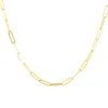 Cadenas Mveifol Collar de cadena de enlace de clip de papel de acero inoxidable para mujeres Paperclip Gargantilla Jewelry302M
