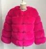 Zadorin S-3XL Mink Coat Winter Top Fashion Rosa Faux Fur Coat Elegant Tjock Varm Ytterkläder Fake Woman Jacket 210928
