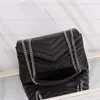 En kaliteli orijinal deri loulou çantaları lüks tasarımcı omuz kapitone çanta çanta ve çanta kadınlar debriyaj 10a pochette messenger tote çapraz vücut zinciri çantalar