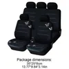 Poduszki siedzeń 2PCS/4PCS/9PCS CAR Universal Covers Zestaw motyla haft haftowy Auto czarny obrońca Dekor wnętrza