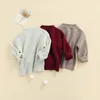 Pullover 9 Colors Toddler Boy Boys Girls Solid Solids Solids 0-6y Autumn Winter Cloths Long Streev