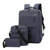 3Pcs/Set USB Charging Large Capacity Oxford Backpack 17-Inch Laptop Bags Unisex Men Business Travel Casual School Bag Rucksack J0001