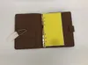 19CM*12.5CM Agenda Notebook Card Holders Cover Leather Diary with Box dustbag and Invoice Note books Style Gold ring