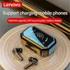 Original Lenovo LP3 Pro Bluetooth -hörlurar TWS trådlösa beröringskontroll Earphones LED Display Big Battery 1200mAh Charging Box Earbuds