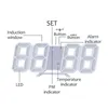 デジタルアラーム時計3D LEDの壁掛け時計現代のデザインテーブルデスクトップクロック日付時間摂氏ナイトライト表示リビングルームの装飾211112
