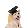 Capas de graduação para pet -pet de vestuário de cachorro com borla amarela Traje de férias de férias Halloween Dress Up Hyd88