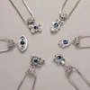 Turkish Blue Evil Eye Pendants Colliers pour femmes Elephant Elephant Butterfly Pendant Choker Clavicule Chain Girls Bijoux Bonne chance G1206