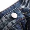 Gersri Fashion Men Jeans Vintage Design Slim Fit Cotton Ripped Jeans For Men Denim Pants Brand Classical Jeans Big Size X0621