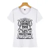 Kadın T-Shirt Üstler Tişört Kadınlar Vintage 1981 Komik Beyaz Özel Kadın Tshirt