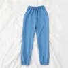 Mooirue Summer Automne Femmes Sarouel Coton Violet Gris Kahkai Bleu Pantalon de survêtement Bas 210721
