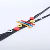 Ethnic Multi Layer Chain Necklace Punk Style Rainbow Wood Beads Pendant For Ladies Colorful Jewellery Neck Decoration Necklaces285i