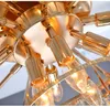 Lustre de cristal da sala de estar moderna para o ouro do quarto do teto LED Lustre Cristal Lustre Luxo Luz de decoração de casa
